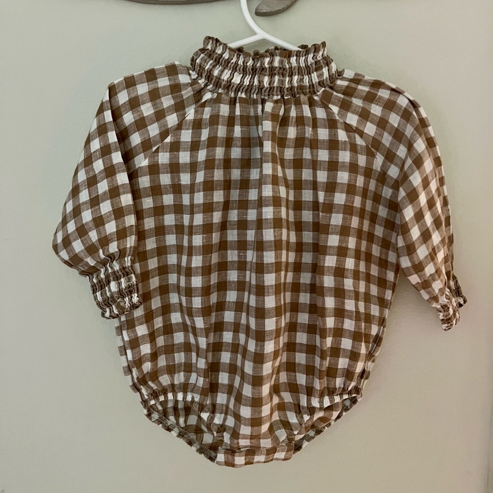 The simple folk linen romper 3-6 months